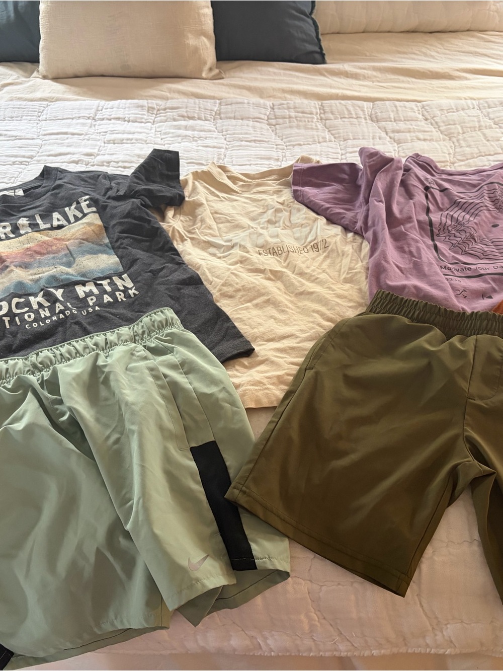Boys clothing lot- 5 tees, 2 shorts, size 7, like new!